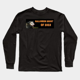 Possum Sticker - halloween ghost of 2023 funny opossum car sticker Long Sleeve T-Shirt